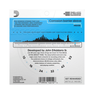 Encordado guitarra acústica D’Addario EJ11 (12-53) - Imagen 2