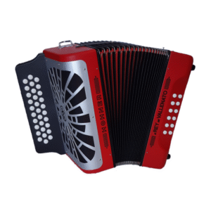 Acordeón Hohner Rey Vallenato 5 Letras Rojo - Imagen 6