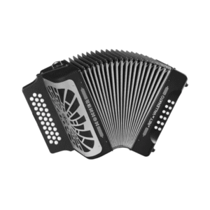 Acordeón Hohner Rey Vallenato 5 Letras Negro - Imagen 1