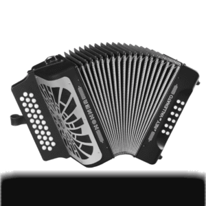 Acordeón Hohner Rey Vallenato 5 Letras Negro - Imagen 2