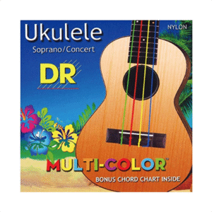 Encordado DR Multicolor Ukulele Soprano/Concierto - Imagen 1